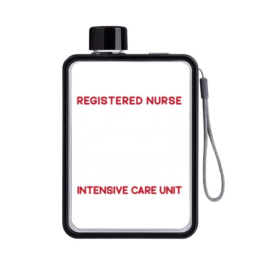 Icu Registered Nurse Hotal Rn Medical Intensive Flat Water Bottles