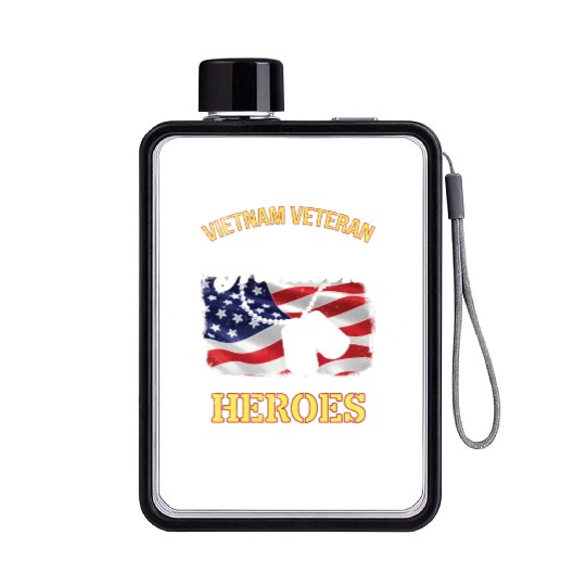 Vietnam Veteran Grandson People Never Meet Heroes Flat Water Bottles