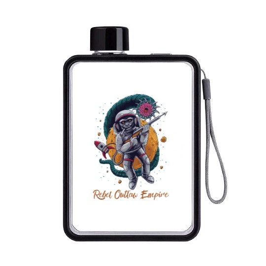Rebel Outlaw Empire - Rebel Monkey Flat Water Bottles