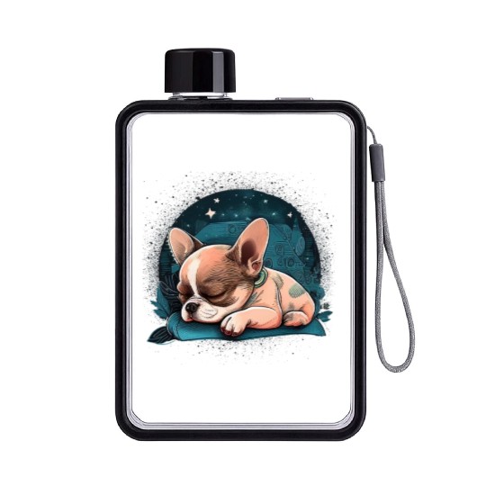 Chihuahua | Sunday Sleep Cute Dog Good Night Flat Water Bottles