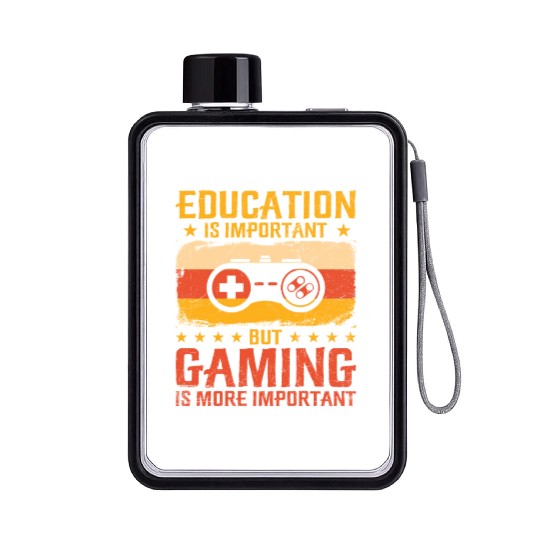 Game Console Gamer Video Game PC Gaming Controller Flat Water Bottles