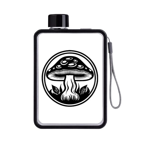 Mushroom Picker Fungi Forest Flat Water Bottles