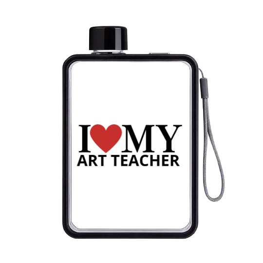 I HEART MY ART TEACHER Flat Water Bottles