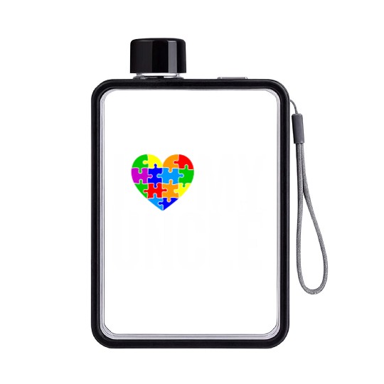 I Love my Uncle Flat Water Bottles