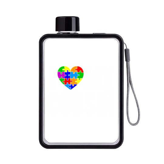 I Love My Cousin Flat Water Bottles