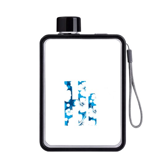 Hawaii Hi Hibiscus Blues Flat Water Bottles