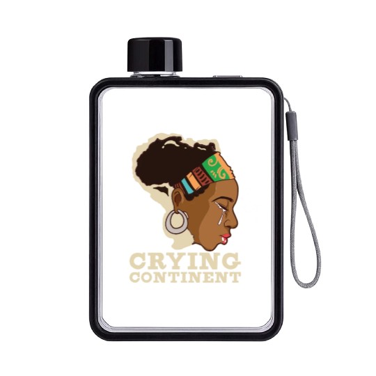 Afro Black Girl Pride Afro Girl Afrocentric Melani Flat Water Bottles