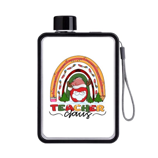 Christmas Teacher Santa Claus Flat Water Bottles