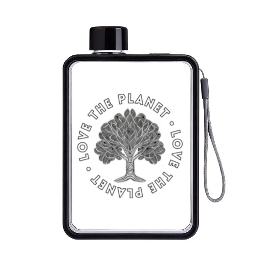 Tree: detailed, relaxing, & positive Flat Water Bottles