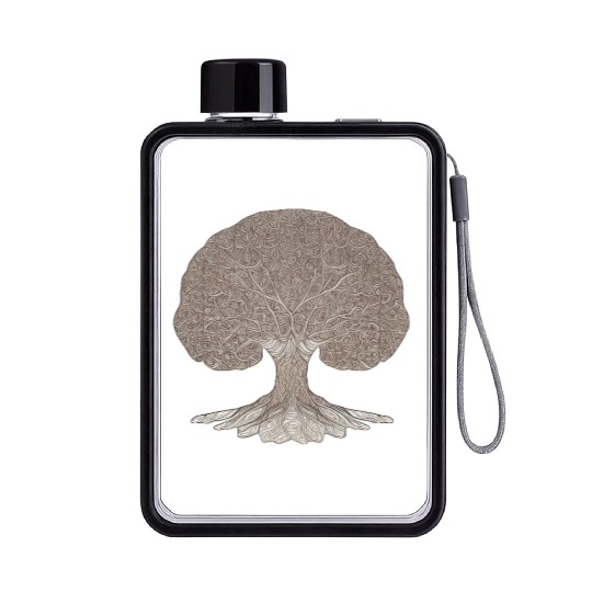 Tree: detailed, relaxing, & positive Flat Water Bottles