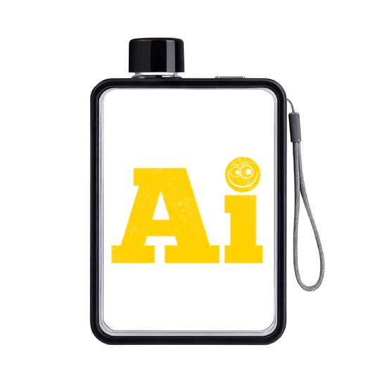 Ai Artificial Intelligence - Funny Ai Flat Water Bottles