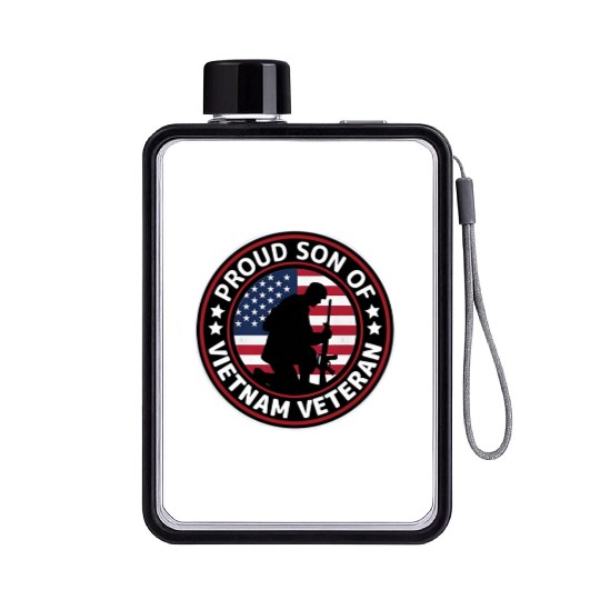 Proud son of Vietnam veteran Flat Water Bottles