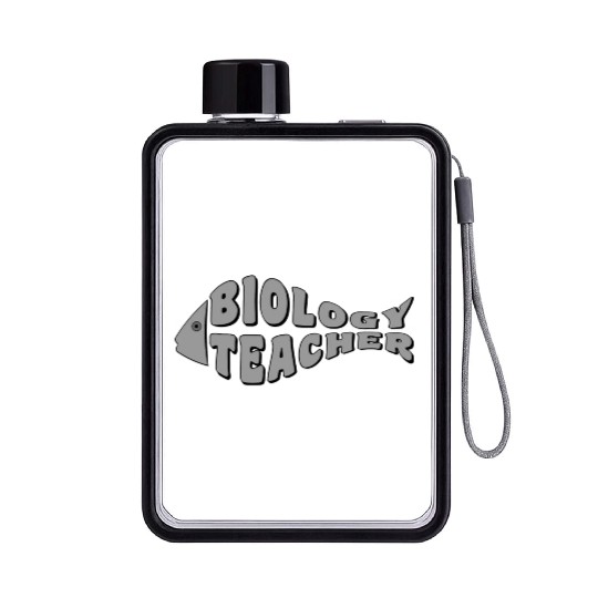 Biology Teacher Fish Flat Water Bottles