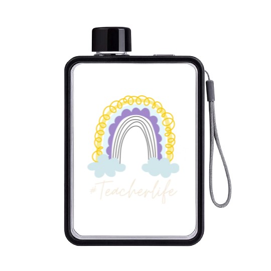 Teacher Life Kindergarten Teacher Appreciation Flat Water Bottles
