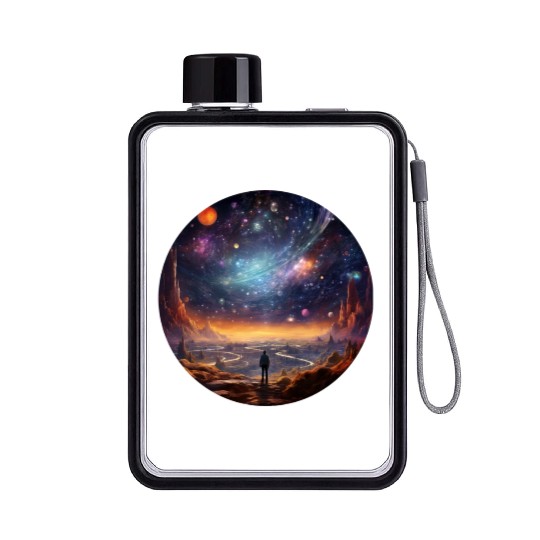 Galactic Splendor: Embrace the Marvels of Cosmos Flat Water Bottles