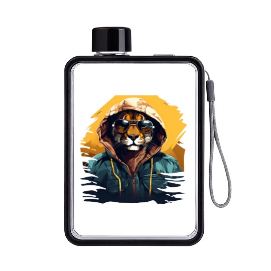Mountain Lion Street Style | Mountain Lion Lovers Flat Water Bottles
