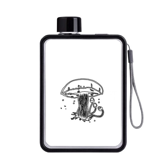 Mushroom Aesthetic Cute Fungi Lover Cottagecore Flat Water Bottles