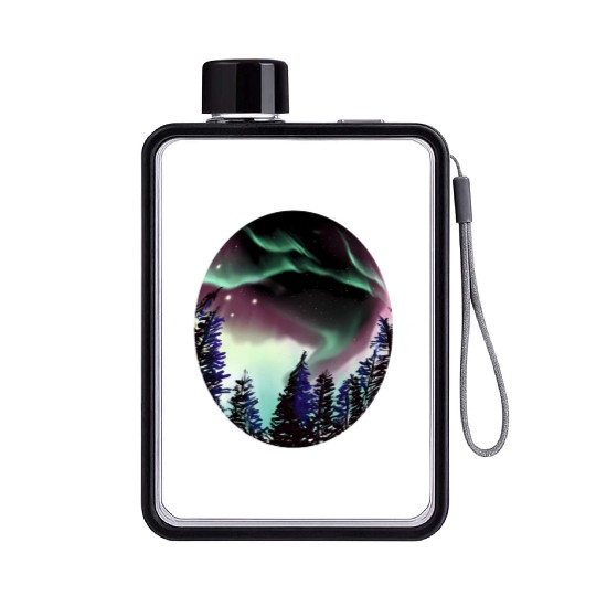 Northern Lights Aurora Borealis For Or Flat Water Bottles