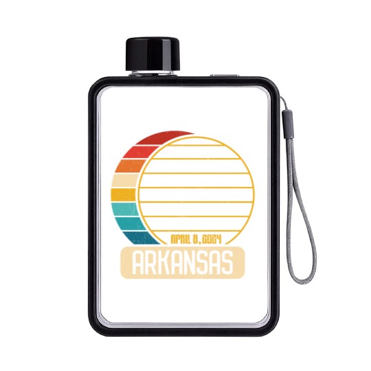Total Solar Eclipse Arkansas April 28 2024 Eclipse Flat Water Bottles