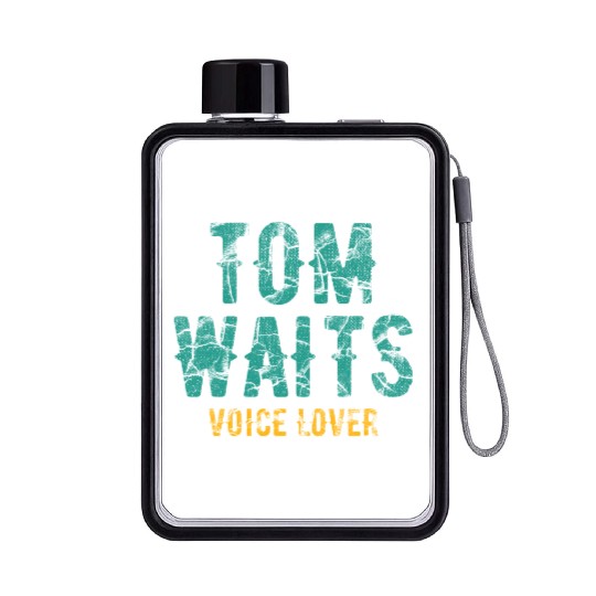 Tom Waits Voice Lover Retro Flat Water Bottles