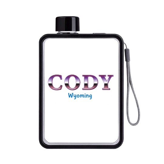 Cody Wyoming Rodeo Capital Of The World Flat Water Bottles