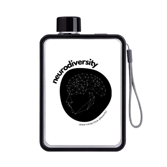 Neurodiversity Great Minds Think Differently Flat Water Bottles