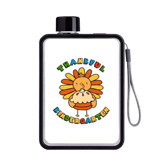 Kindergarten Thanksgiving Thankful Turkey Teacher Flat Water Bottles
