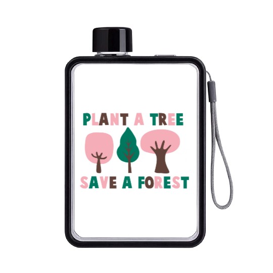 Plant A Tree Save A Forest Flat Water Bottles