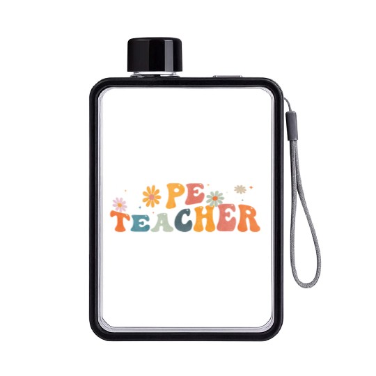 Groovy PE Teacher Physical Education Teaching Flat Water Bottles