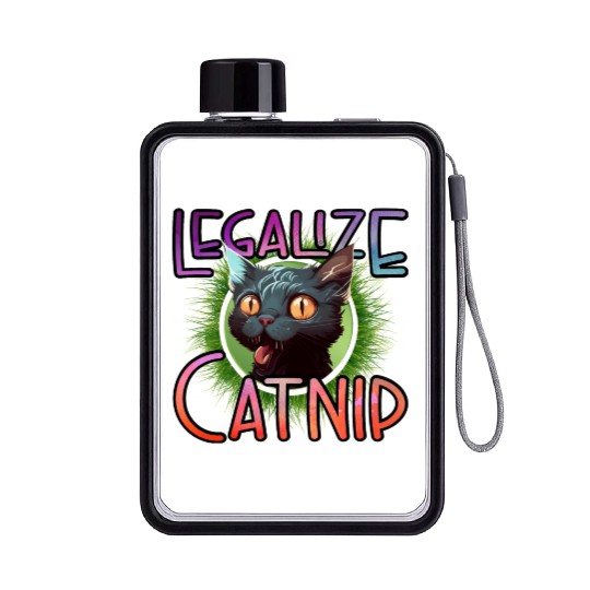Legalize Catnip Flat Water Bottles
