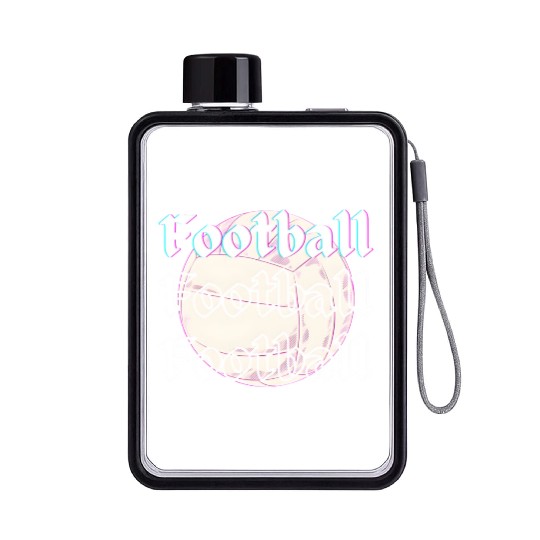 Football is life , sport lover Flat Water Bottles