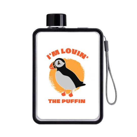 Lovin The Puffin Bird Lover Puffins Flat Water Bottles