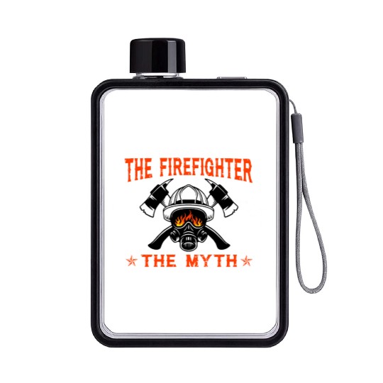 Dad The Firefighter The Myth The Legend Flat Water Bottles