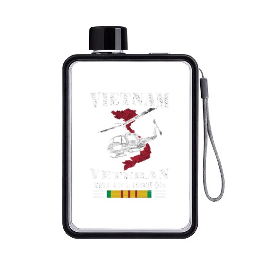 UH1 Vietnam Veteran Flat Water Bottles