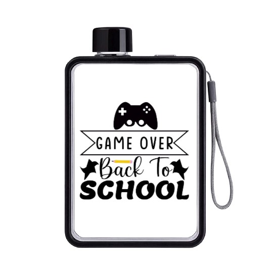 Game over back to school Flat Water Bottles