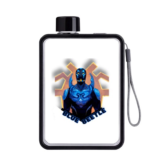 Blue Beetle Flat Water Bottles