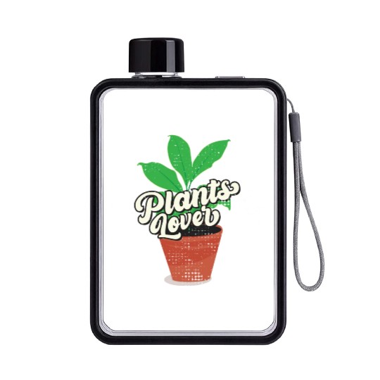 Plants Lover Flat Water Bottles