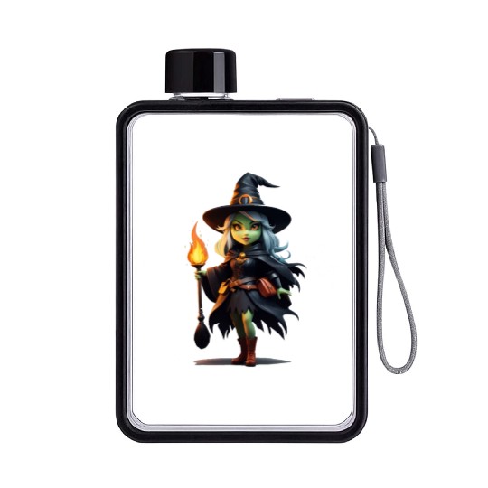 Wicked little witch Flat Water Bottles