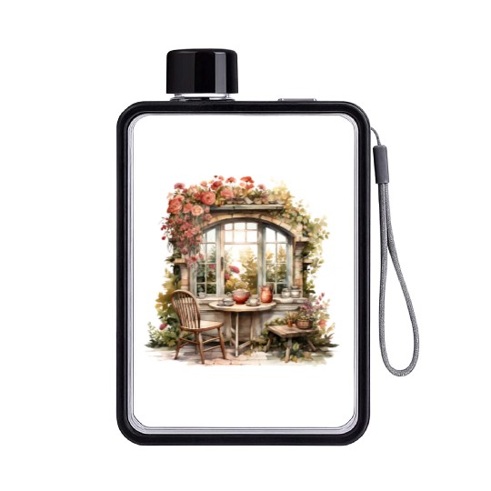 Wild Flowers Flat Water Bottles Design - Funny gift