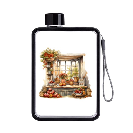 Wild Flowers Flat Water Bottles Design - Funny gift