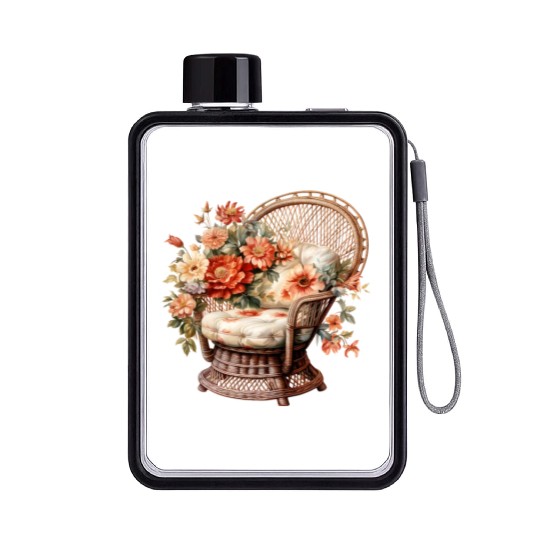 Wild Flowers Flat Water Bottles Design - Funny gift