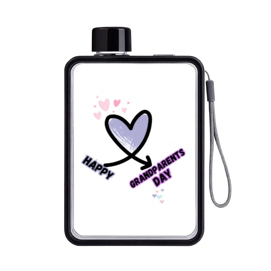 Happy Grandparents Day Flat Water Bottles
