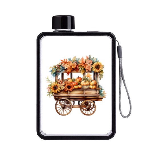 Wild Flowers Flat Water Bottles Design - Funny gift