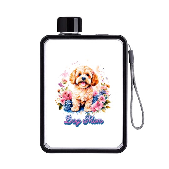 Dog Mom - Cockapoo Flat Water Bottles