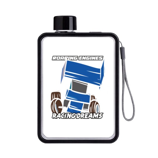 Sprint Car Mom Dirt Track Racing Racing Race Day Flat Water Bottles