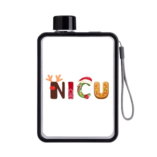 Cute NICU Christmas design Flat Water Bottles