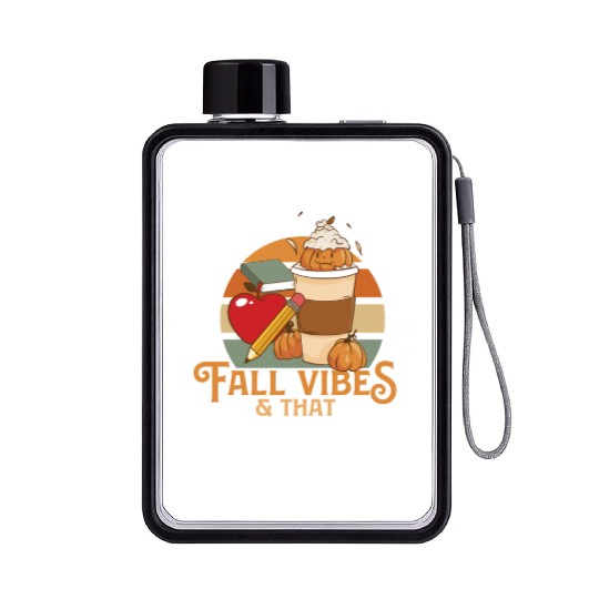 Fall Vibes That Preschool Life Pre K Teacher Flat Water Bottles