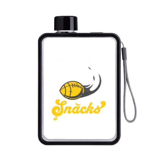 I'm Just Here For The Snacks Fantasy Football Flat Water Bottles