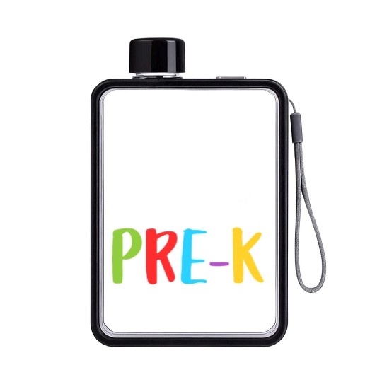 Team Pre-K, Teacher Back To School Flat Water Bottles