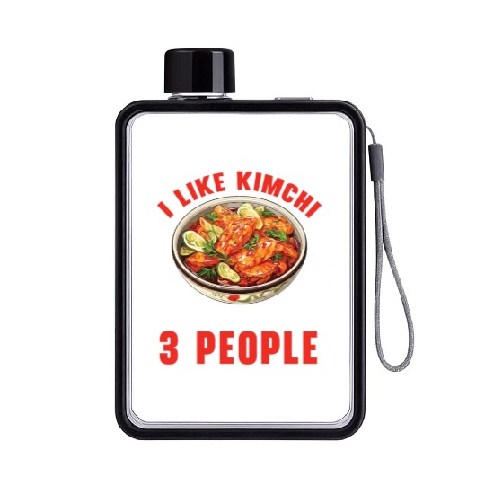Kimchi Lover Korean Cuisine Spicy Food South Korea Flat Water Bottles